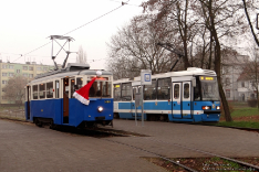 Konstal 4N1 #1444 i Konstal 105NaWr #2472 + #2473